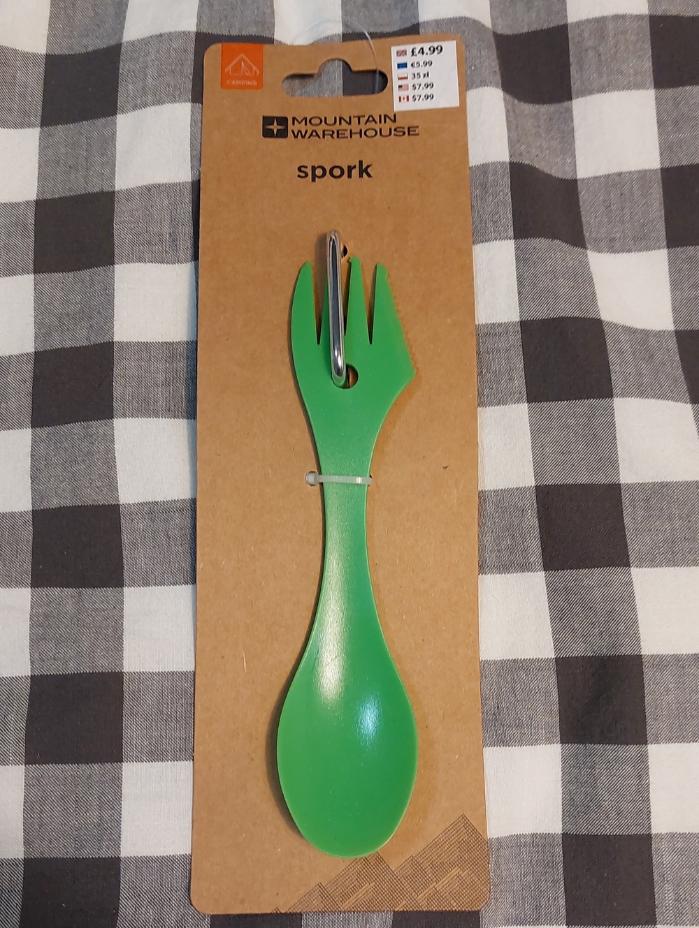 Mountain Warehouse Green Spork – Lightweight Green Serving Utensil